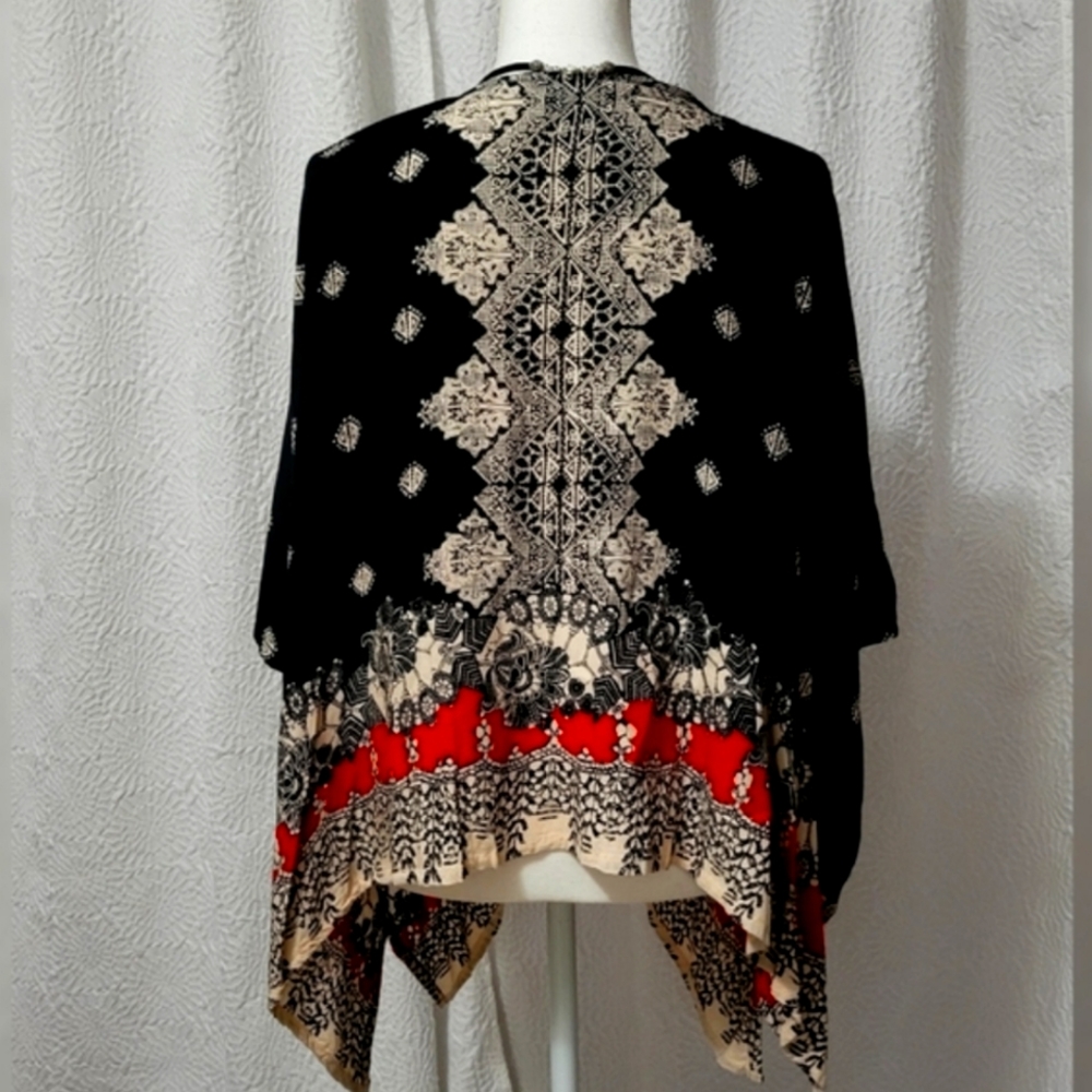 2/$30 🎋Angie Asymmetrical Kimono Jacket - Picture 6 of 9